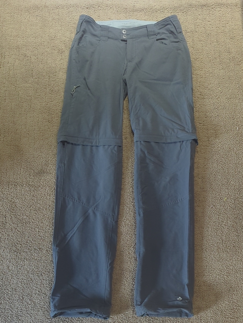 Women's Columbia Convertible Travel Hiking Pants - Slate Gray Size 4